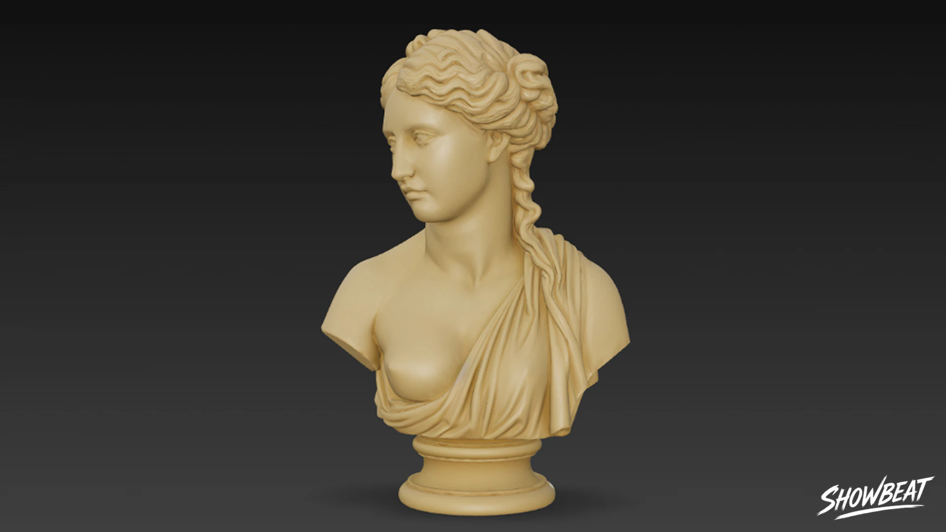 Greek Goddess Aphrodite Bust 3D Model .c4d .max .obj .3ds .fbx .stl .blend