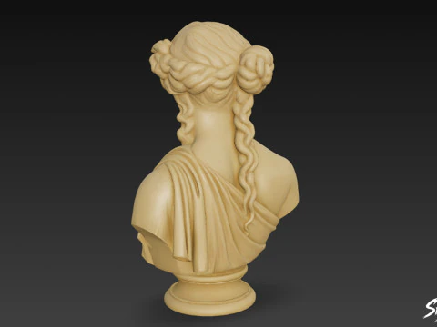 Greek Goddess Aphrodite Bust 3D Model