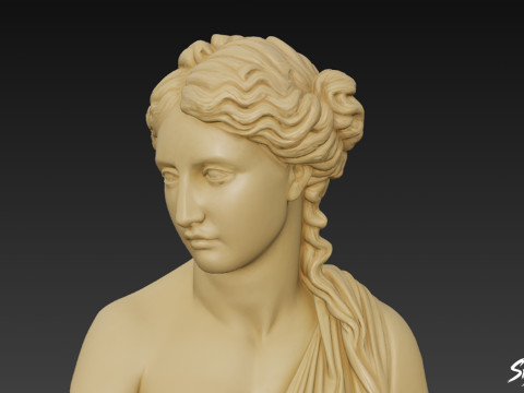 Patung Dewi Aphrodite Yunani Model 3D