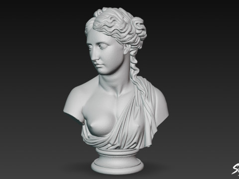 Patung Dewi Aphrodite Yunani Model 3D