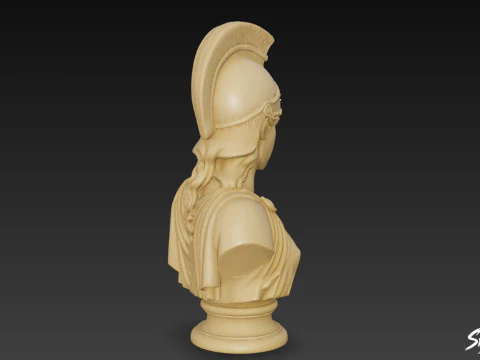 Busto da Deusa Grega Atena Modelo 3D