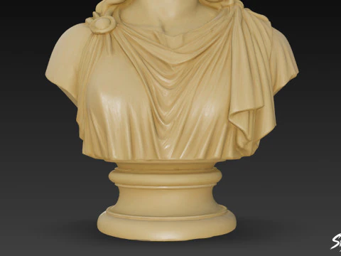 Busto da Deusa Grega Atena Modelo 3D