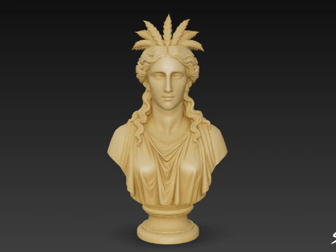 Popiersie greckiej bogini Demeter Model 3D