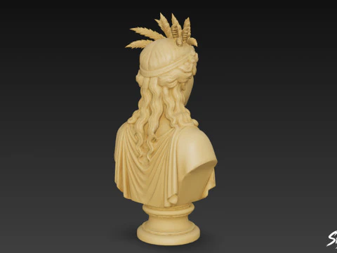 Greek Goddess Demeter Bust 3D Model
