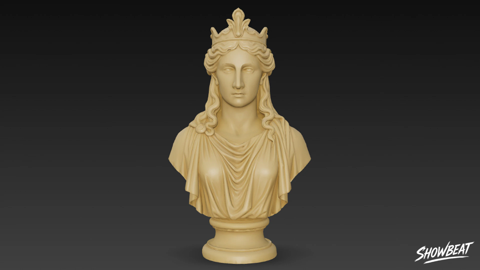 Greek Goddess Hera Bust 3D Model .c4d .max .obj .3ds .fbx .stl .blend