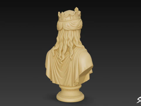 Greek Goddess Hera Bust 3D Model