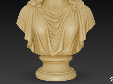 希腊女神赫拉半身像 3D 模型