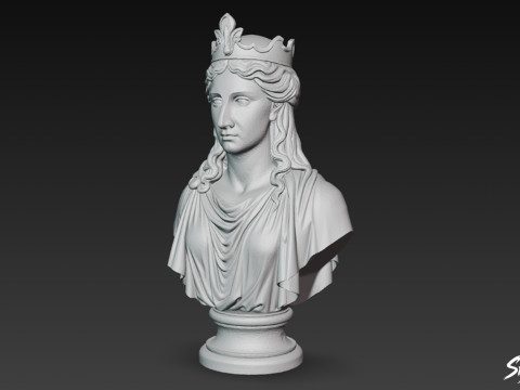 希腊女神赫拉半身像 3D 模型