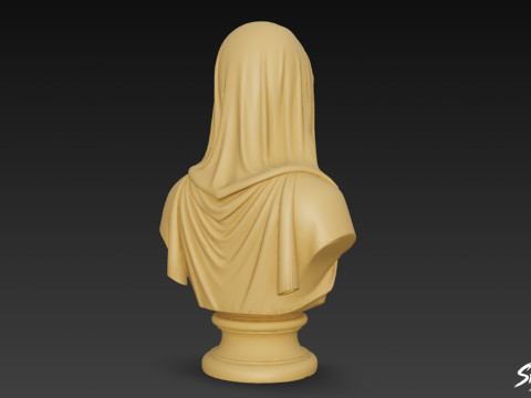 希腊女神赫斯提亚半身像 3D 模型