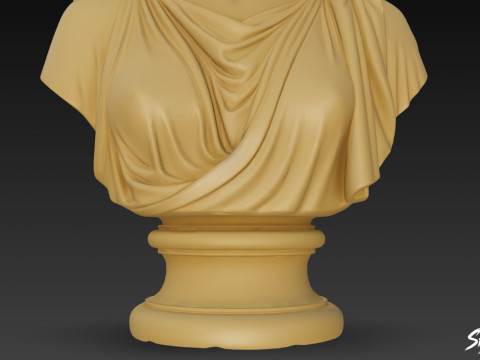 希腊女神赫斯提亚半身像 3D 模型