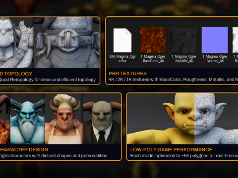 Ogre T-Pose Paketini Tamamla 3D Model