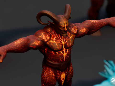 Ogre T-Pose Paketini Tamamla 3D Model