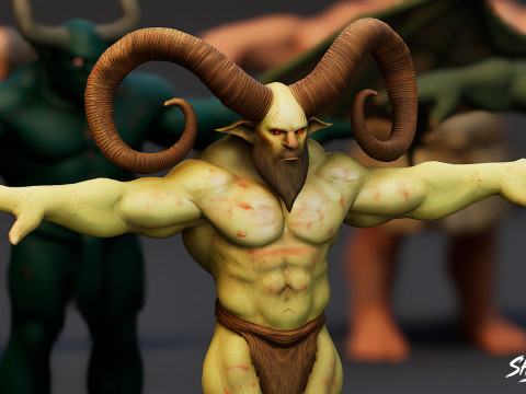 Ogre T-Pose Paketini Tamamla 3D Model