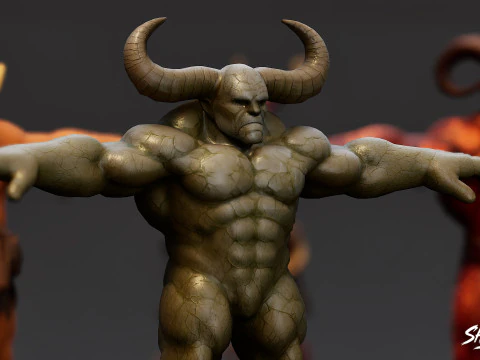 Complete Ogre T-Pose Pack 3D Model