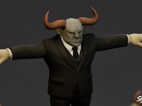 Ogre T-Pose Paketini Tamamla 3D Model