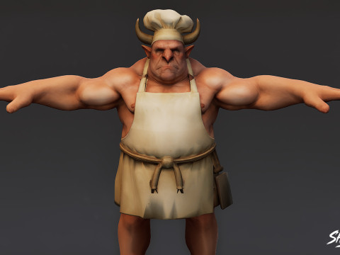 Ogre T-Pose Paketini Tamamla 3D Model