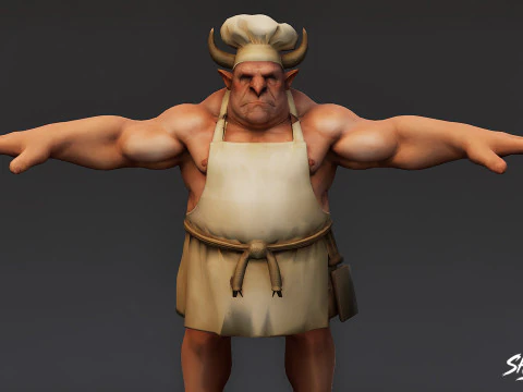 Complete Ogre T-Pose Pack 3D Model