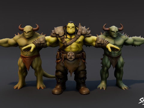 Ogre T-Pose Paketini Tamamla 3D Model
