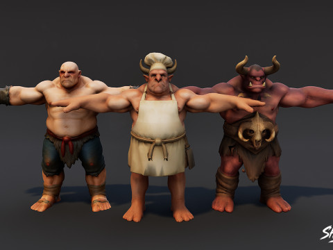 Ogre T-Pose Paketini Tamamla 3D Model