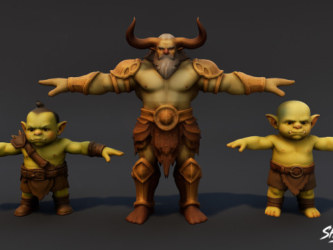 Ogre T-Pose Paketini Tamamla 3D Model