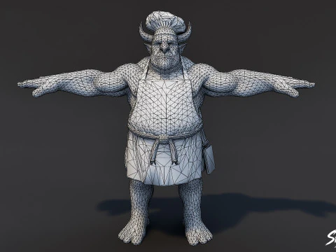 Complete Ogre T-Pose Pack 3D Model