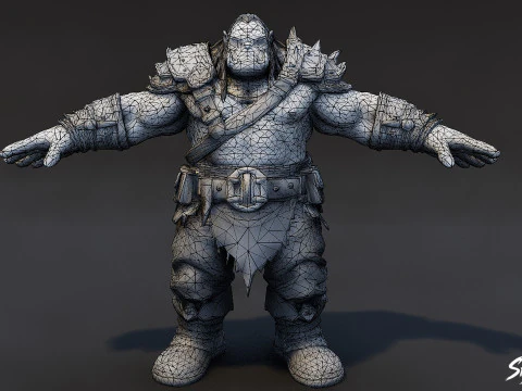 Complete Ogre T-Pose Pack 3D Model