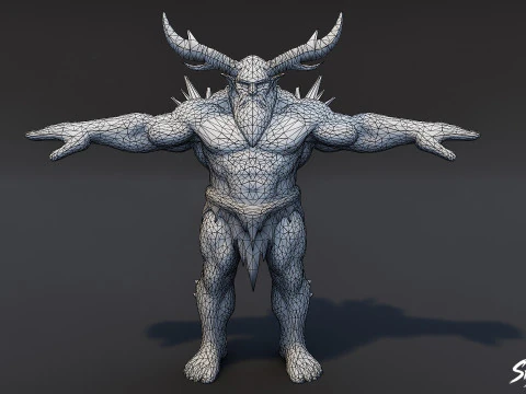 Complete Ogre T-Pose Pack 3D Model