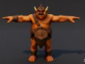 Bronze Ogre T-Pose Pack 3D Model