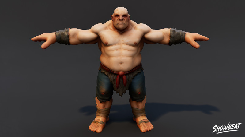 Brute Ogre T-Pose Paketi 3D Model .c4d .max .obj .3ds .fbx .stl .blend