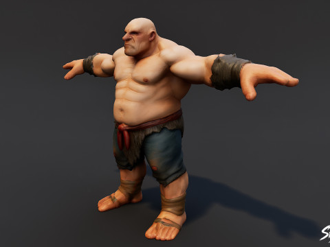 Brute Ogre T-Pose Paketi 3D Model