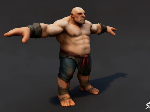 Brute Ogre T-Pose Pack 3D Model