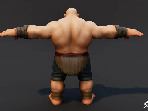 Brute Ogre T-Pose Pack 3D Model