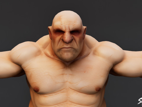 Brute Ogre T-Pose Paketi 3D Model
