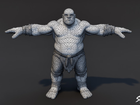 Brute Ogre T-Pose Paketi 3D Model