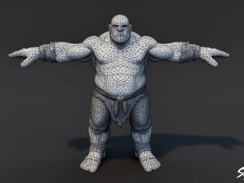 Brute Ogre T-Pose Pack 3D Model
