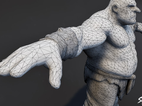 Brute Ogre T-Pose Paketi 3D Model