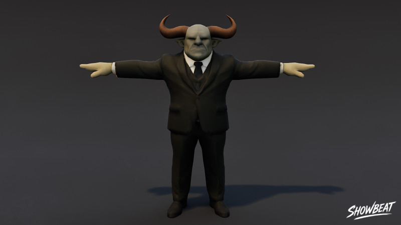 Zakelijk Ogre T-Pose-pakket 3D Model .c4d .max .obj .3ds .fbx .stl .blend