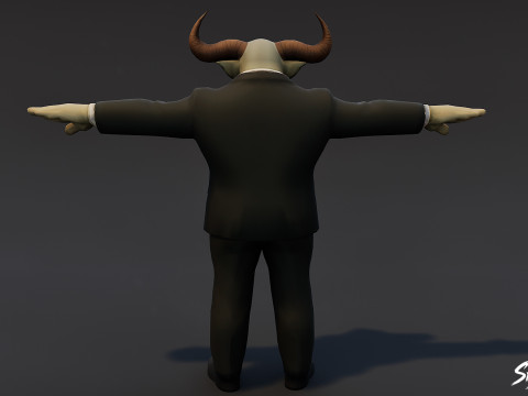 Zakelijk Ogre T-Pose-pakket 3D Model
