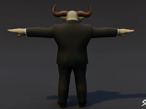 Business Ogre T-Pose Pack 3D Model