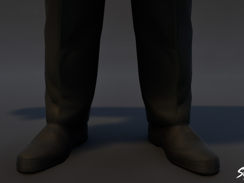 Zakelijk Ogre T-Pose-pakket 3D Model