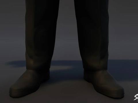 Business Ogre T-Pose Pack 3D Model