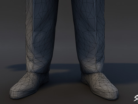 Zakelijk Ogre T-Pose-pakket 3D Model