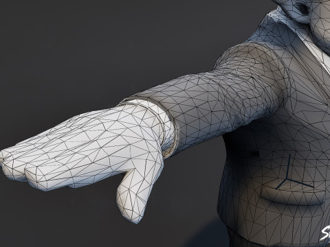 Zakelijk Ogre T-Pose-pakket 3D Model