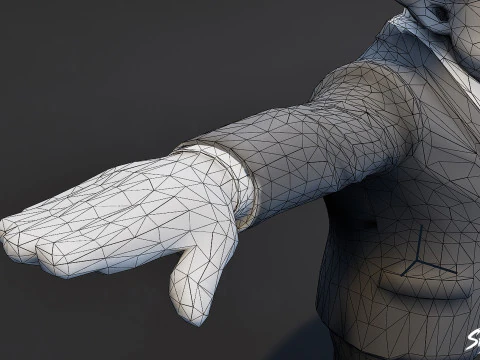 Business Ogre T-Pose Pack 3D Model