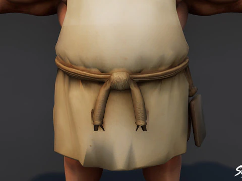 Chef Ogre T-Pose Pack 3D Model