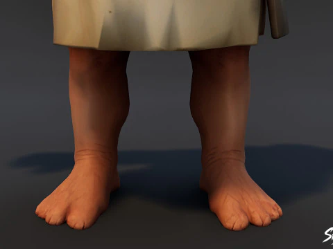 Chef Ogre T-Pose Pack 3D Model