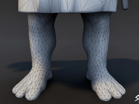 Chef Ogre T-Pose Pack 3D Model