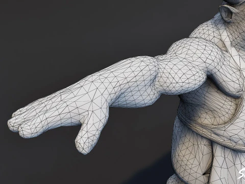 Chef Ogre T-Pose Pack 3D Model