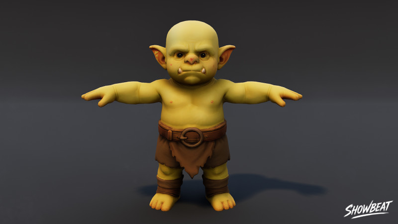 Pack T-Pose Enfant Ogre Modèle 3D .c4d .max .obj .3ds .fbx .stl .blend 
