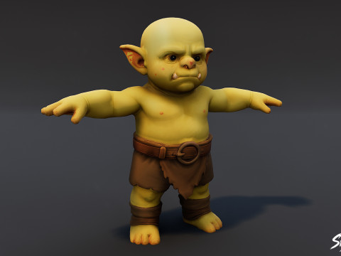 Pack T-Pose Enfant Ogre Modèle 3D